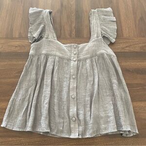 Zara Ruffle-Sleeved Women's Top